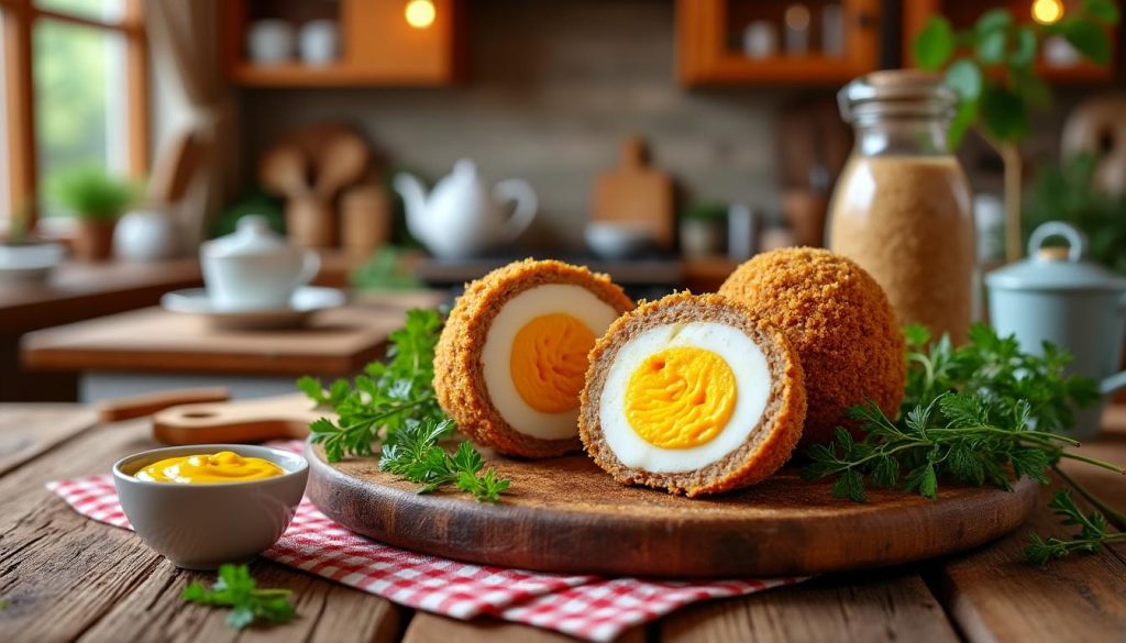 découvrez la recette authentique du scotch egg, ce classique britannique incontournable. suivez nos astuces et secrets pour réussir à coup sûr des œufs écossais croustillants et savoureux !