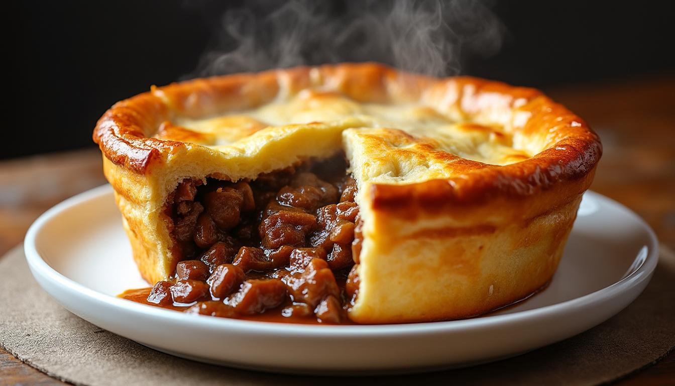 découvrez les secrets de la steak and kidney pie, une recette anglaise traditionnelle savoureuse. apprenez à préparer ce plat emblématique au goût authentique, facile à réaliser à la maison !