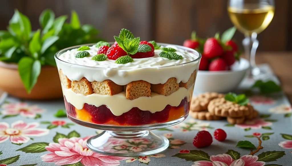 découvrez l'origine du trifle anglais, la liste des ingrédients essentiels et toutes les astuces pour préparer facilement ce dessert britannique gourmand, frais et coloré.