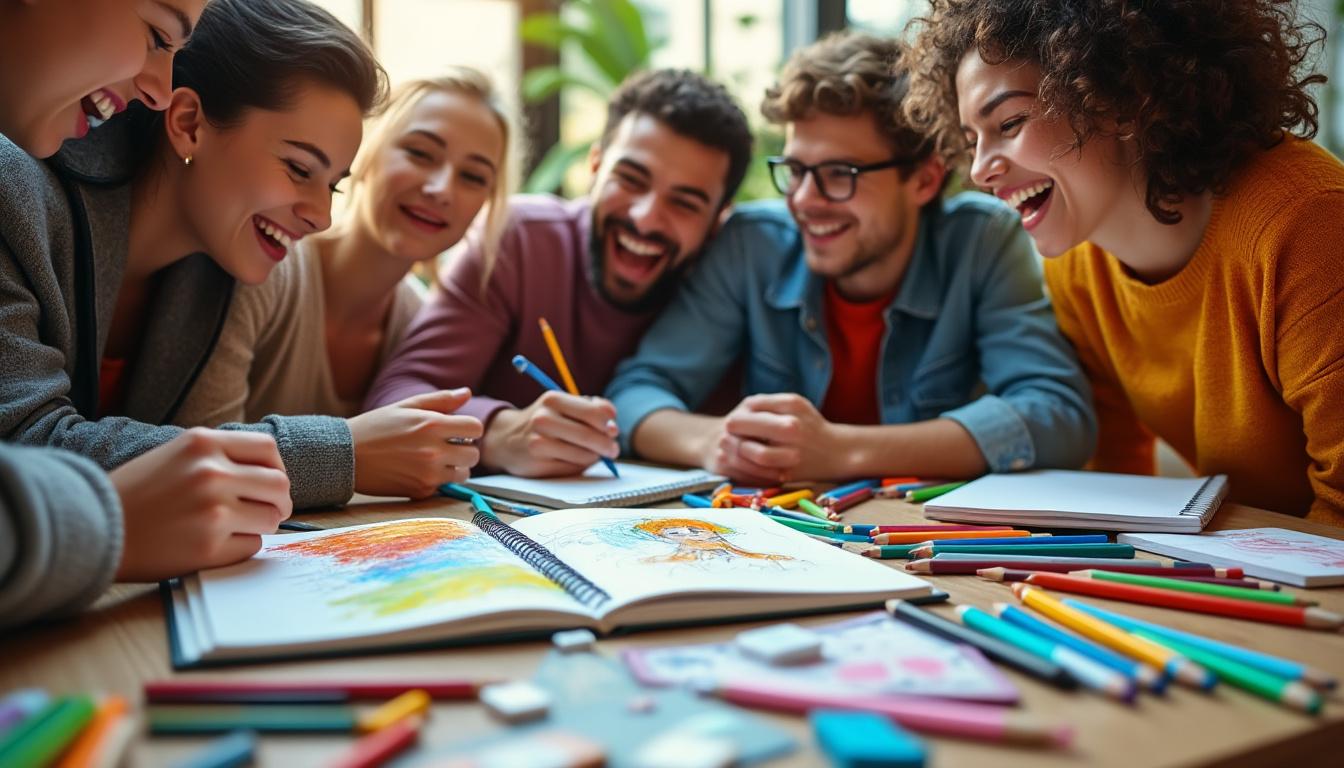 découvrez comment le jeu esquissé peut transformer vos sessions de dessin en groupe en moments de plaisir et de créativité partagée.