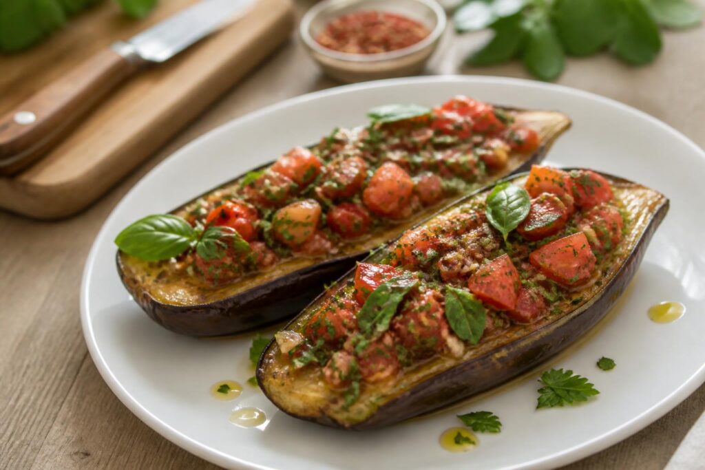 découvrez notre recette simple d'aubergine au four, idéale pour un plat savoureux, léger et facile à préparer. parfait pour un repas sain et gourmand.