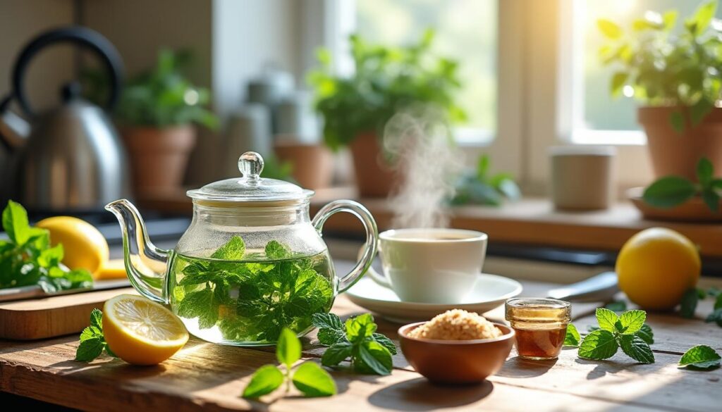 apprenez à préparer un thé à la menthe rafraîchissant et savoureux chez vous grâce à notre guide simple et rapide, idéal pour se désaltérer à tout moment.