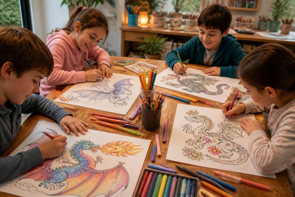 découvrez des idées originales de coloriage dragon pour stimuler la créativité et l'imagination des enfants tout en s'amusant.