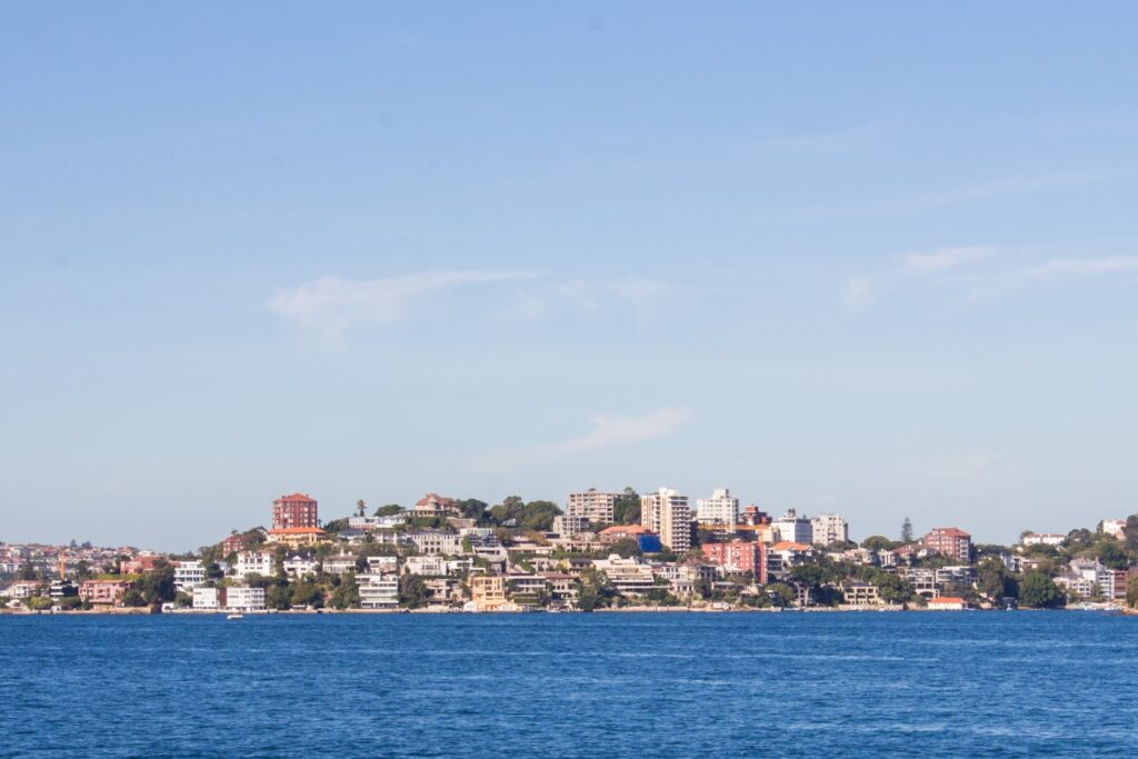 a view of a city from the water