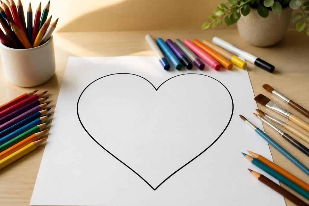 découvrez coeur à colorier, une activité apaisante idéale pour petits et grands artistes, parfaite pour stimuler la créativité et se détendre en coloriant.