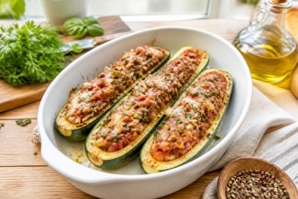 découvrez nos astuces pour préparer des courgettes farcies au four savoureuses et légères, idéales pour un repas healthy et gourmand.