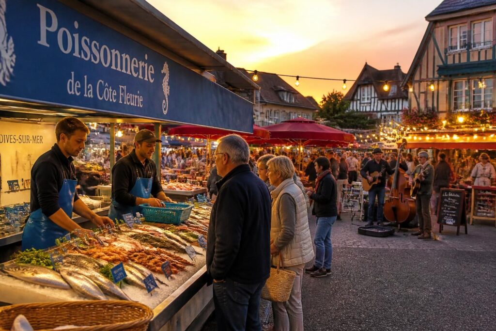 découvrez le marché de dives-sur-mer : horaires d'ouverture, poissonnerie fraîche, et animations nocturnes pour une expérience conviviale et festive au cœur de la ville.