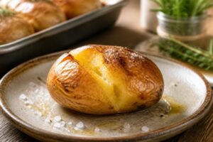 découvrez nos astuces pour réussir la cuisson de la pomme de terre au four, alliant croustillant à l'extérieur et fondant à l'intérieur pour un accompagnement parfait.