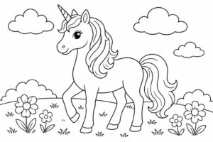 téléchargez et imprimez gratuitement des dessins de licornes faciles à colorier, parfaits pour les enfants et les débutants.