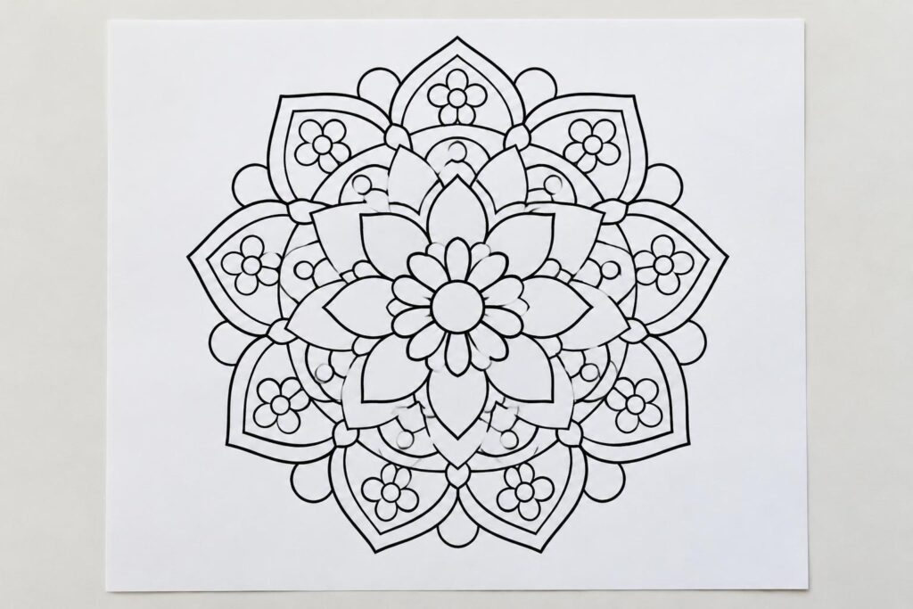 découvrez un coloriage mandala facile à imprimer, idéal pour les enfants et les adultes. un moment créatif et relaxant à partager ou à savourer.